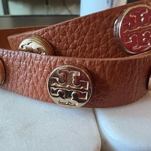 Tory Burch Leather Wrap Around Bracelet